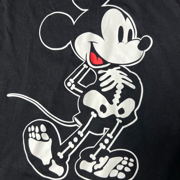 Disney Boys Black Mickey Mouse Halloween Long Sleeve T-Shirt Skeleton Sh… - Picture 5 of 8